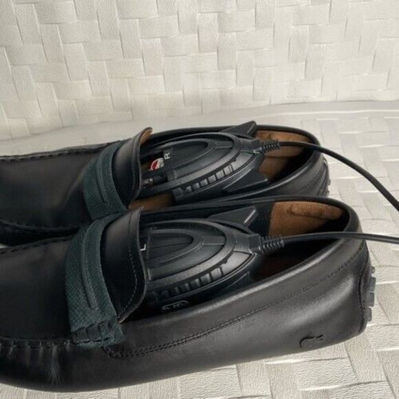 Lacoste Men\'s Size 11.5 Concours Black Leather Slip On Moccasins Driving Loafers main image 7